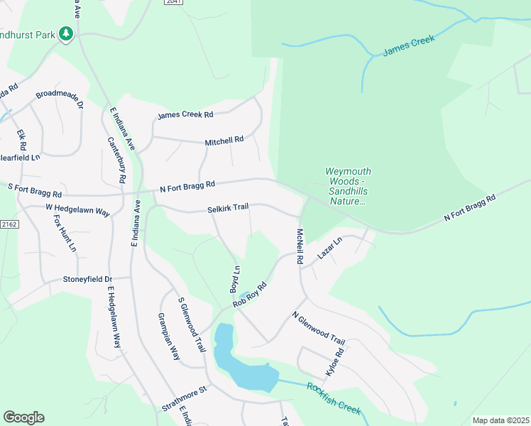 map of restaurants, bars, coffee shops, grocery stores, and more near 304 Selkirk Trail in Southern Pines