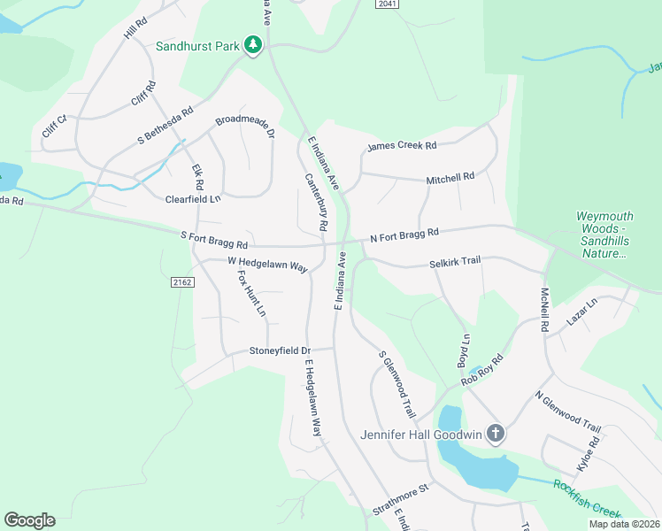 map of restaurants, bars, coffee shops, grocery stores, and more near 210 Canterbury Road in Southern Pines