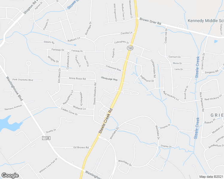 map of restaurants, bars, coffee shops, grocery stores, and more near 10622 Steele Creek Road in Charlotte