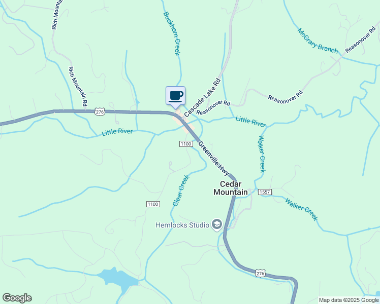 map of restaurants, bars, coffee shops, grocery stores, and more near 121 Stones Lake Road in Cedar Mountain