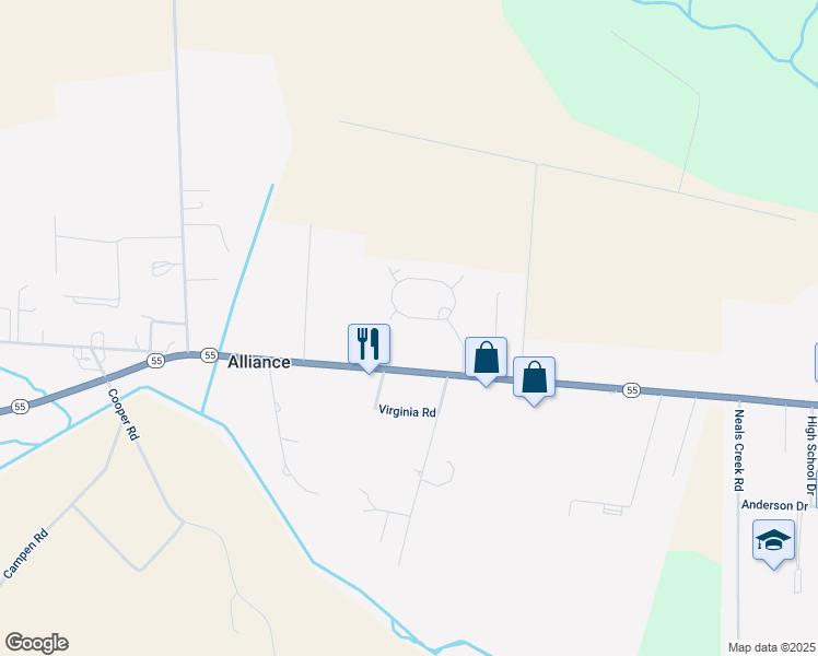 map of restaurants, bars, coffee shops, grocery stores, and more near 450 Forest Park Circle in Bayboro
