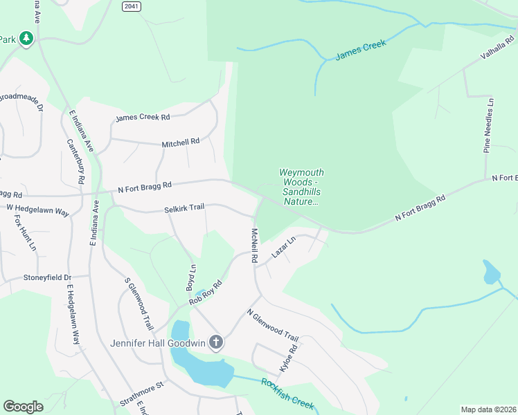 map of restaurants, bars, coffee shops, grocery stores, and more near 1033 North Fort Bragg Road in Southern Pines