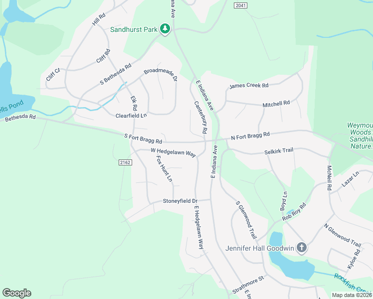 map of restaurants, bars, coffee shops, grocery stores, and more near 215 West Hedgelawn Way in Southern Pines
