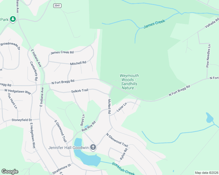 map of restaurants, bars, coffee shops, grocery stores, and more near 1033 North Fort Bragg Road in Southern Pines