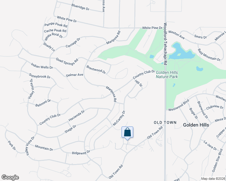 map of restaurants, bars, coffee shops, grocery stores, and more near 20821 Country Club Drive in Tehachapi
