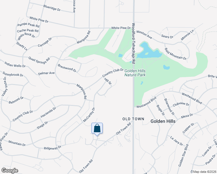 map of restaurants, bars, coffee shops, grocery stores, and more near 20705 Ridgecrest Drive in Tehachapi