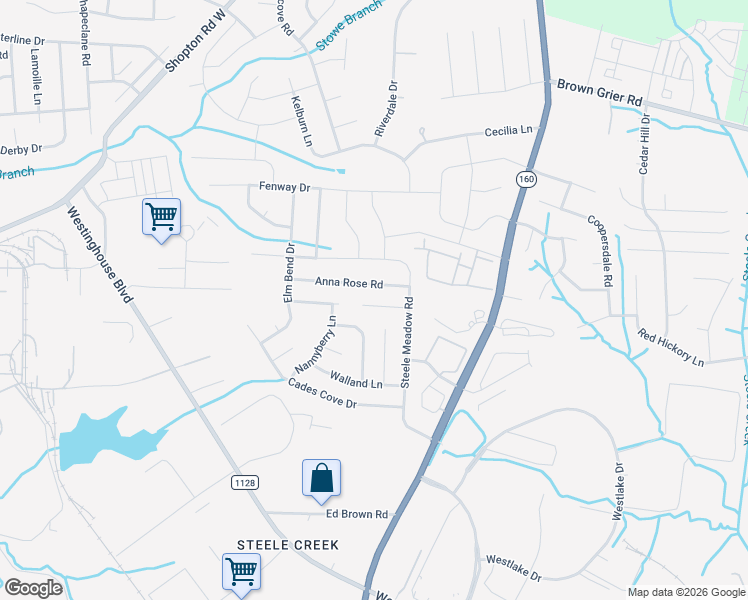 map of restaurants, bars, coffee shops, grocery stores, and more near 4438 Mariannes Ridge Road in Charlotte