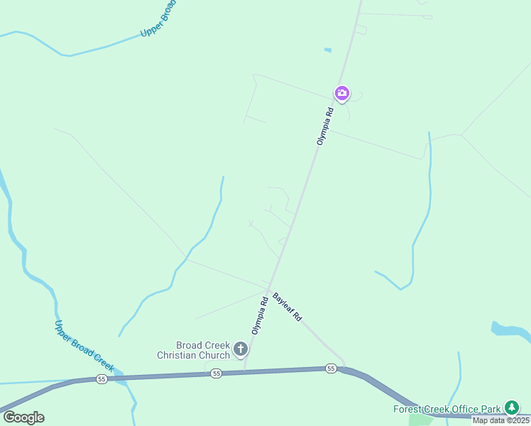 map of restaurants, bars, coffee shops, grocery stores, and more near 91 Manila Lane in New Bern