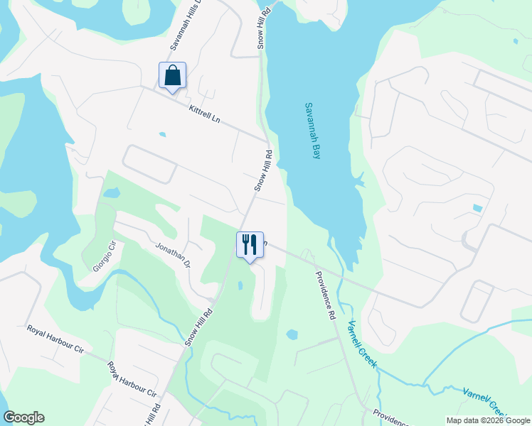 map of restaurants, bars, coffee shops, grocery stores, and more near 7904 Snow Hill Rd in Ooltewah