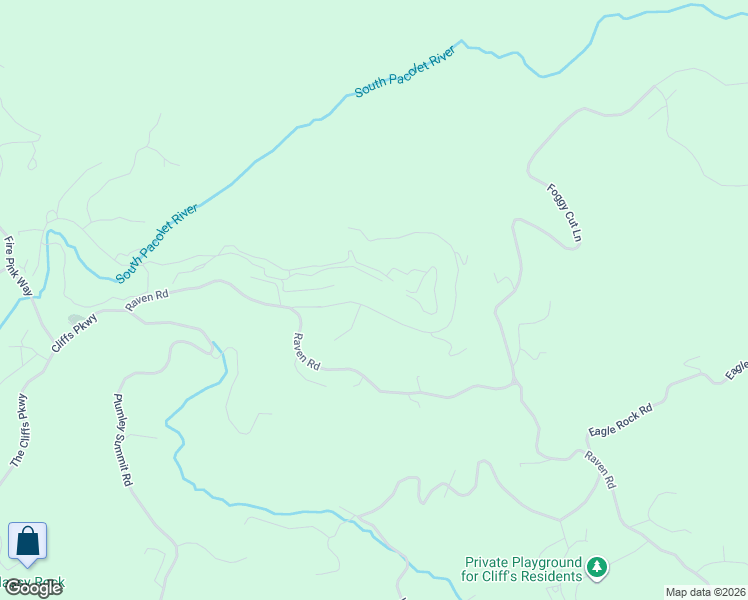 map of restaurants, bars, coffee shops, grocery stores, and more near 29 May Apple Way in Landrum