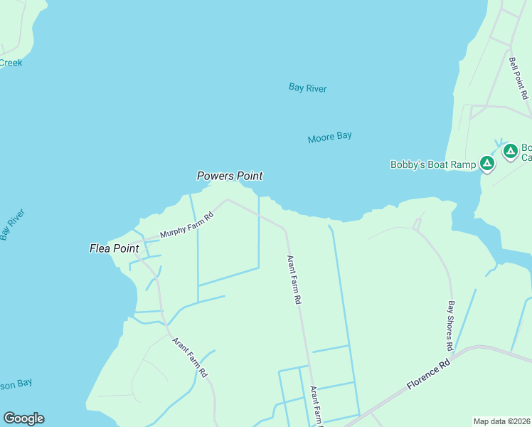 map of restaurants, bars, coffee shops, grocery stores, and more near 804-824 Murphy Farm Road in Pamlico