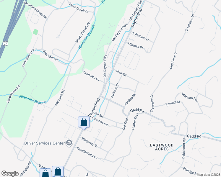 map of restaurants, bars, coffee shops, grocery stores, and more near 105 Marshall Avenue in Chattanooga
