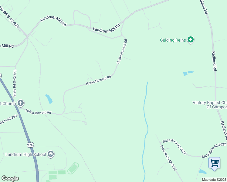 map of restaurants, bars, coffee shops, grocery stores, and more near 530 Hulon Howard Road in Landrum