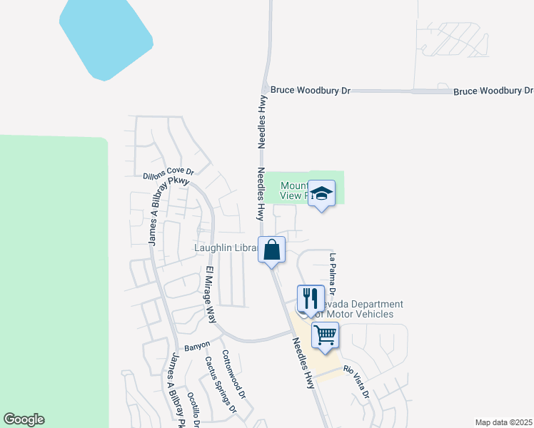 map of restaurants, bars, coffee shops, grocery stores, and more near 1964 Las Palmas Lane in Laughlin