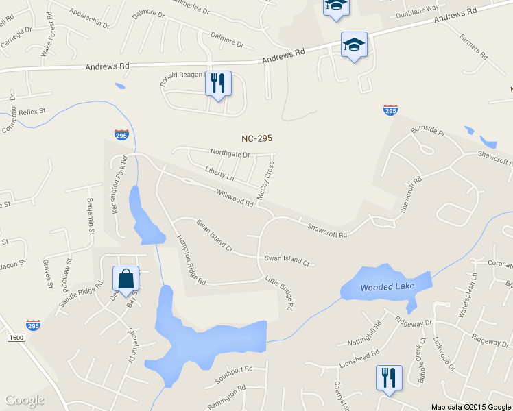 map of restaurants, bars, coffee shops, grocery stores, and more near 3317 McCoy Cross in Fayetteville