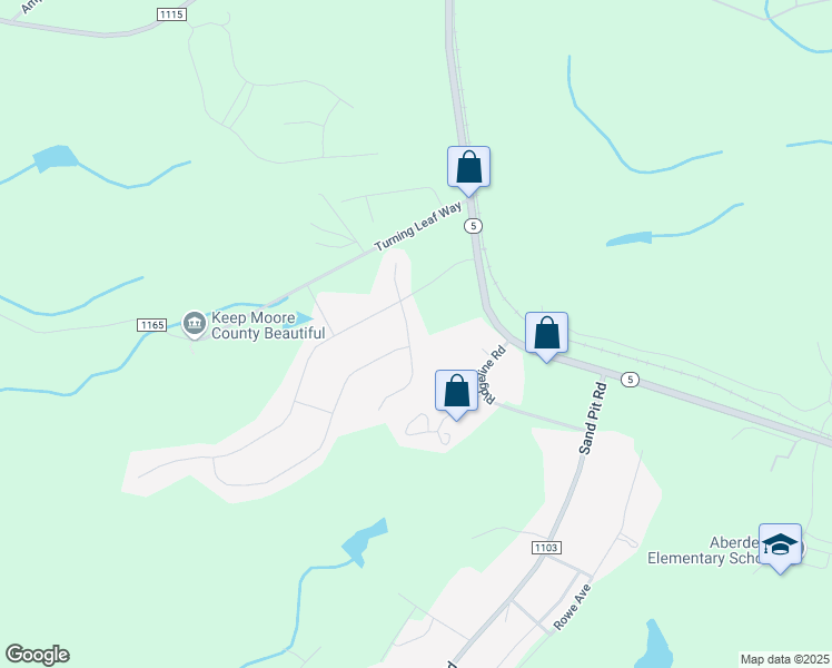 map of restaurants, bars, coffee shops, grocery stores, and more near 3065 Dana Lane in Aberdeen