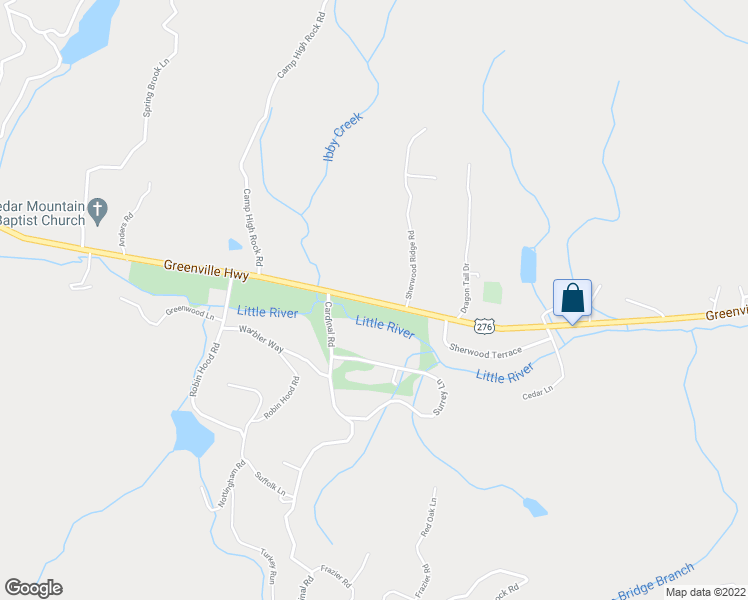 map of restaurants, bars, coffee shops, grocery stores, and more near 8431 Greenville Highway in Brevard