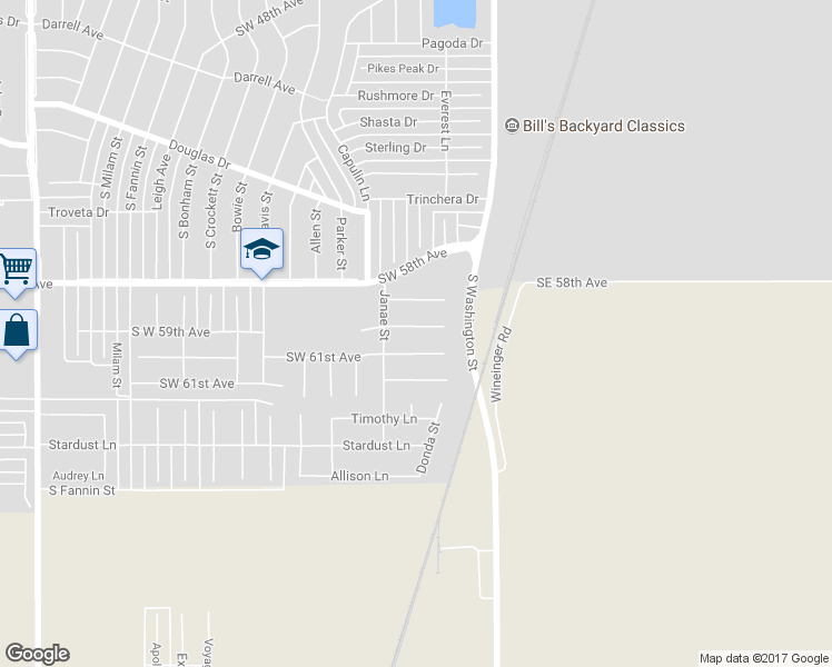 map of restaurants, bars, coffee shops, grocery stores, and more near 1413 Southwest 60th Avenue in Amarillo