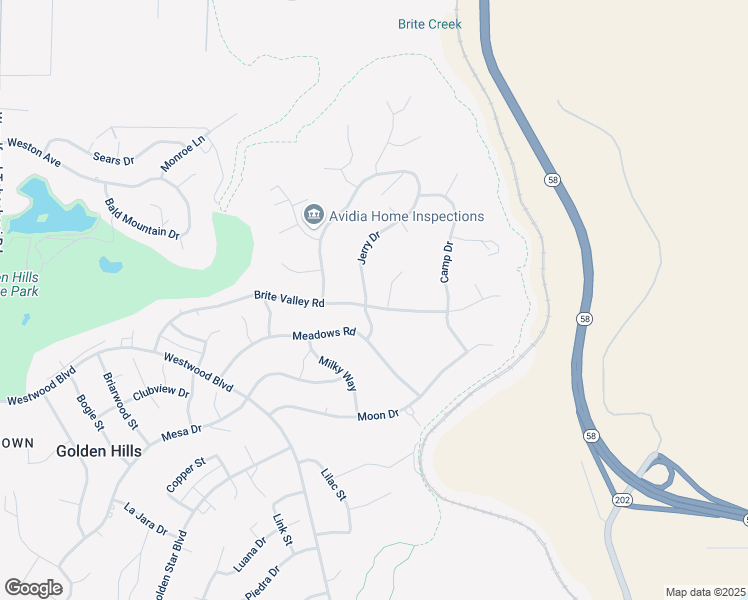 map of restaurants, bars, coffee shops, grocery stores, and more near 22600 Jerry Drive in Tehachapi