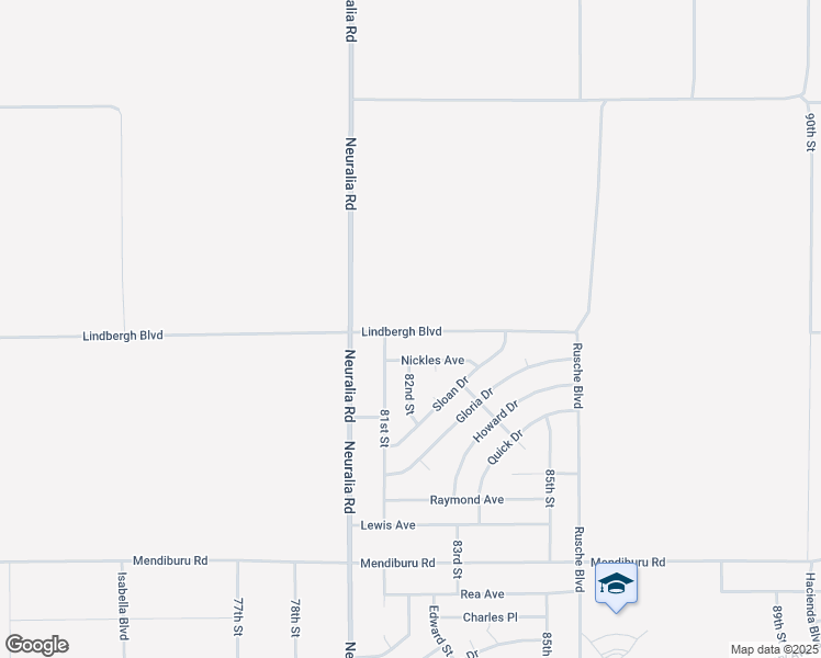 map of restaurants, bars, coffee shops, grocery stores, and more near Neuralia Road in California City