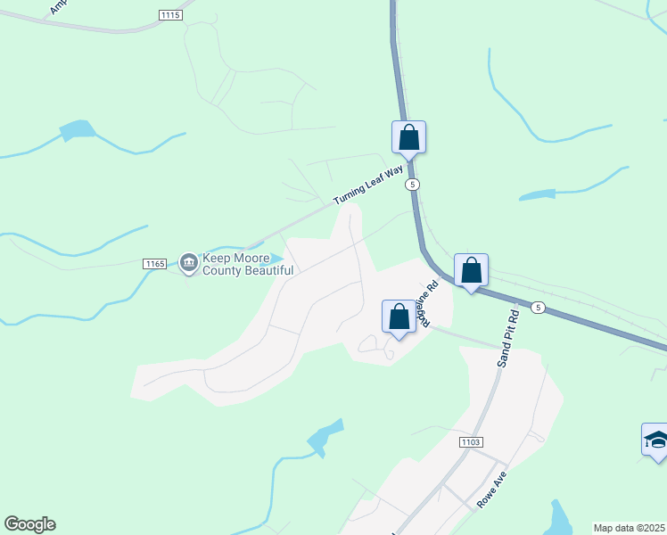 map of restaurants, bars, coffee shops, grocery stores, and more near 1135 Whitney Drive in Aberdeen