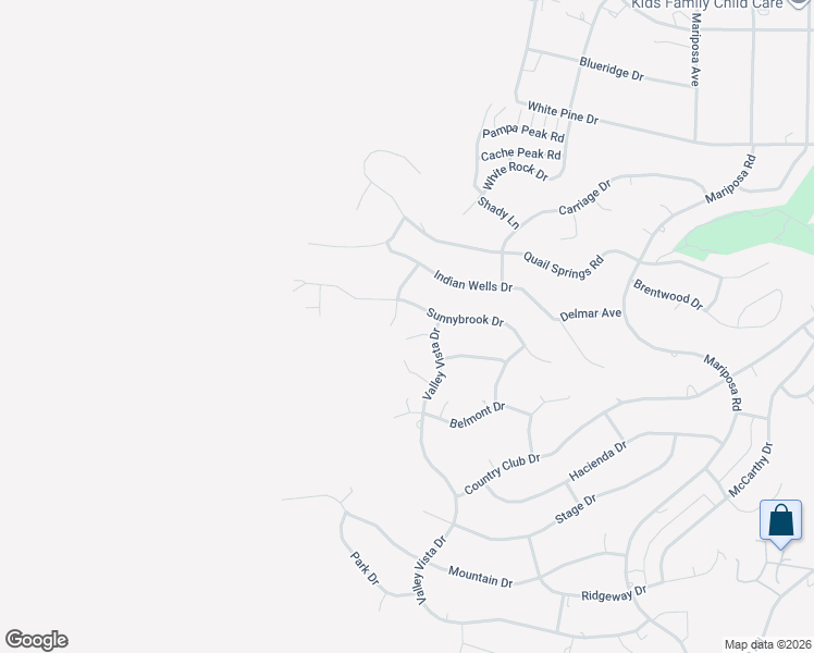 map of restaurants, bars, coffee shops, grocery stores, and more near 22608 Paddock Street in Tehachapi