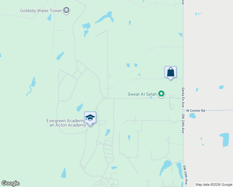 map of restaurants, bars, coffee shops, grocery stores, and more near in Goldsby