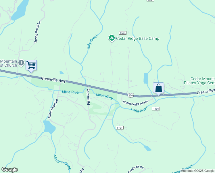 map of restaurants, bars, coffee shops, grocery stores, and more near 56 Sherwood Ridge Road in Brevard