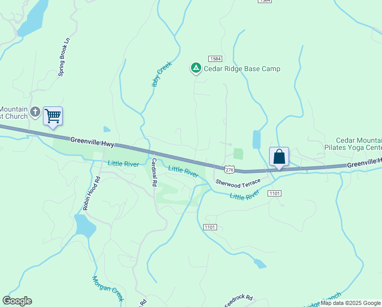 map of restaurants, bars, coffee shops, grocery stores, and more near 11 Sherwood Ridge Road in Brevard