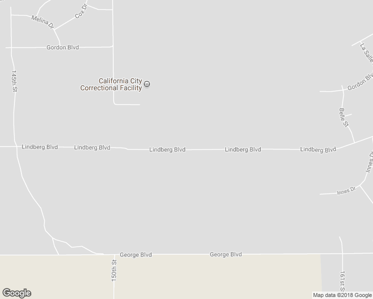 map of restaurants, bars, coffee shops, grocery stores, and more near Lindberg Boulevard in California City