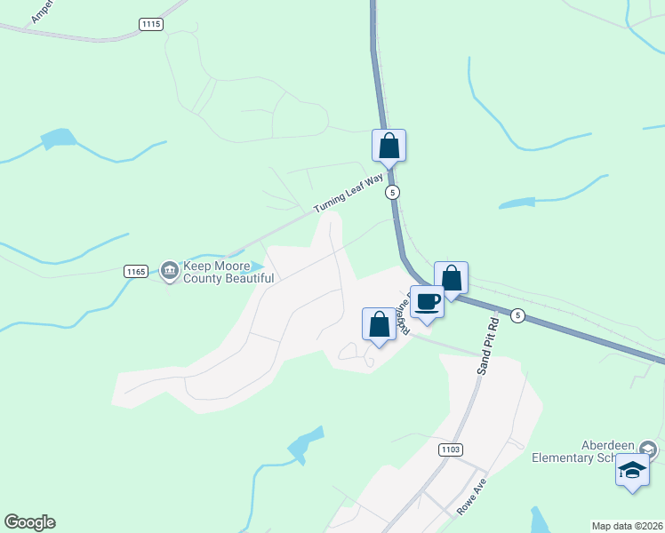 map of restaurants, bars, coffee shops, grocery stores, and more near 3025 Dana Lane in Aberdeen