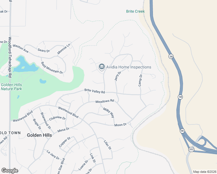 map of restaurants, bars, coffee shops, grocery stores, and more near 22610 Lake Drive in Tehachapi