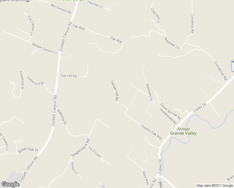 map of restaurants, bars, coffee shops, grocery stores, and more near 489 Hansen Hill Road in Arroyo Grande