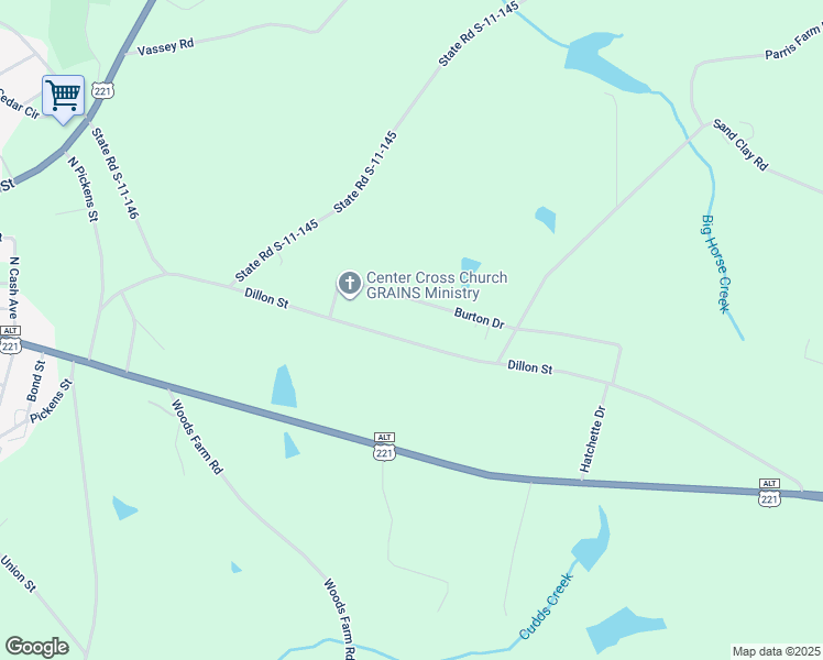 map of restaurants, bars, coffee shops, grocery stores, and more near 552 Dillon Street in Chesnee
