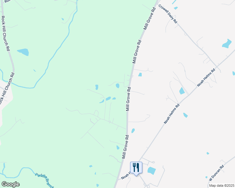 map of restaurants, bars, coffee shops, grocery stores, and more near 1924 Wright Road in Indian Trail