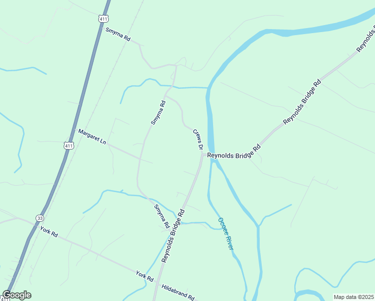 map of restaurants, bars, coffee shops, grocery stores, and more near 861 Reynolds Bridge Road in Benton