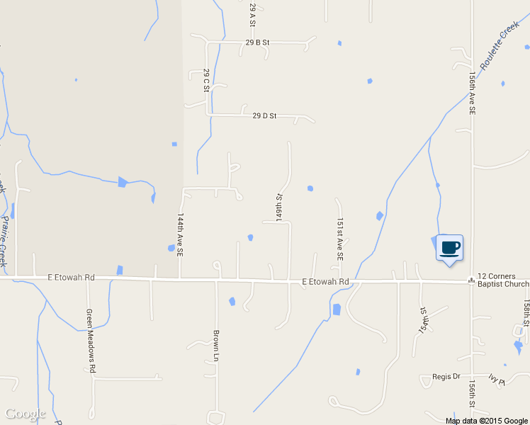 map of restaurants, bars, coffee shops, grocery stores, and more near 14855 East Etowah Road in Noble