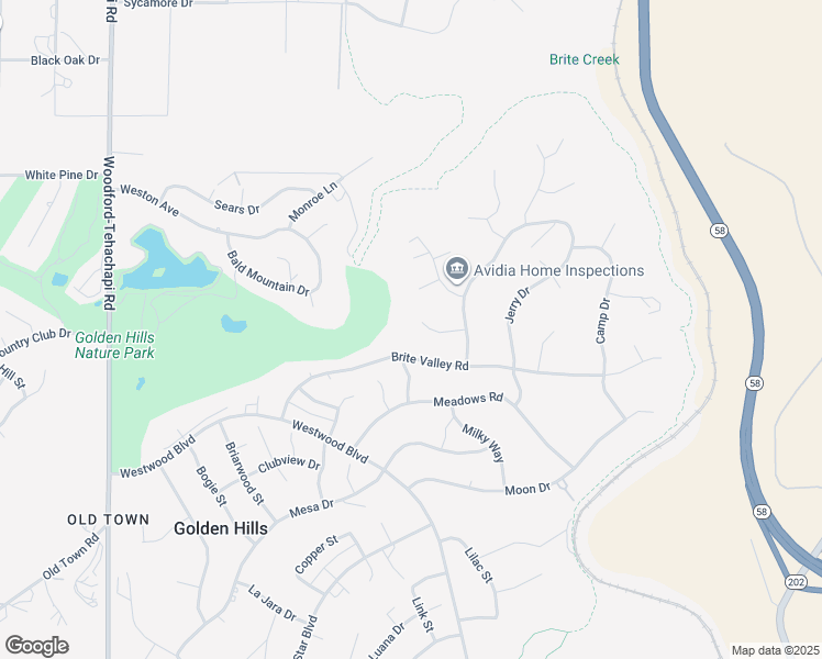 map of restaurants, bars, coffee shops, grocery stores, and more near 19812 Breeze Place in Tehachapi