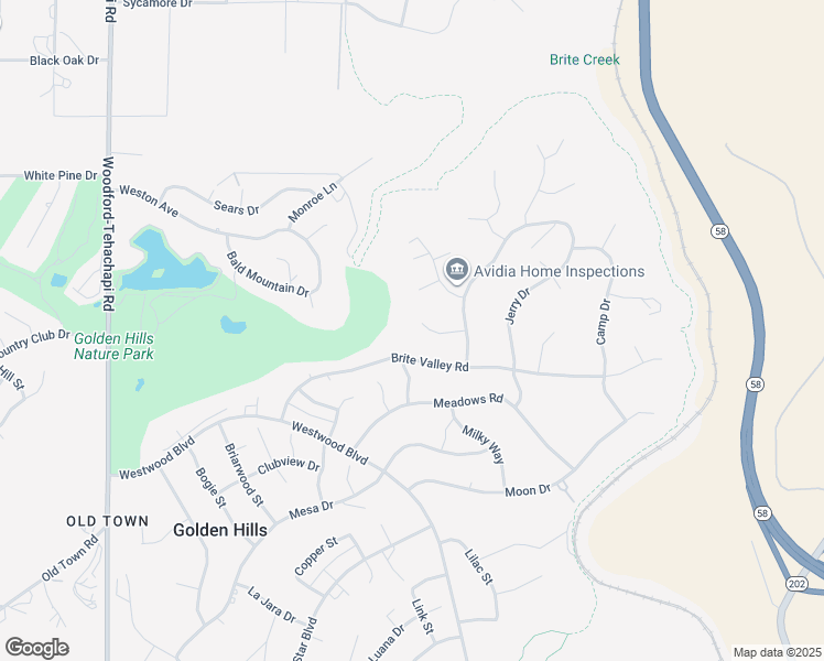 map of restaurants, bars, coffee shops, grocery stores, and more near 19812 Breeze Place in Tehachapi