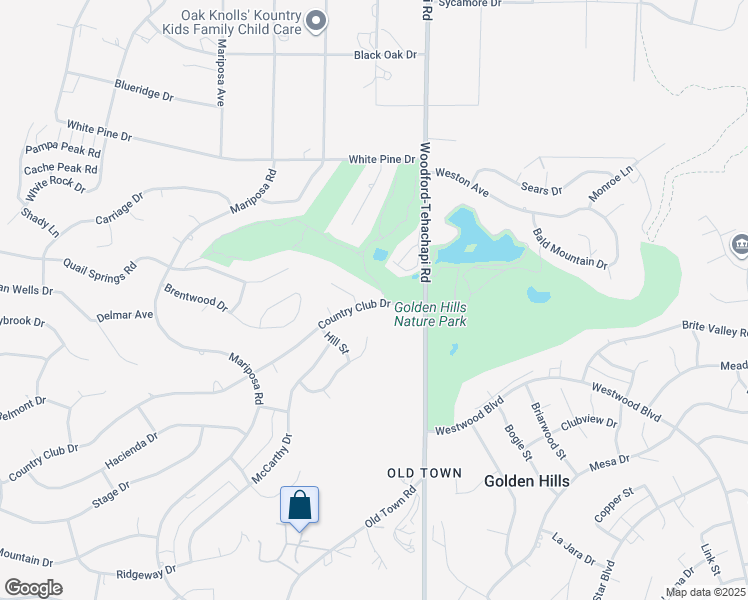 map of restaurants, bars, coffee shops, grocery stores, and more near 20601 Country Club Drive in Tehachapi