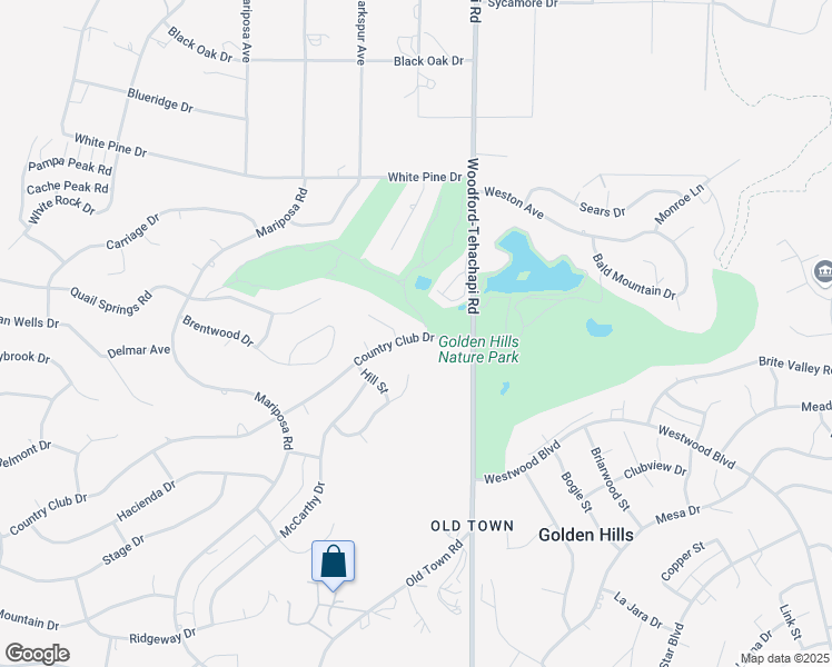 map of restaurants, bars, coffee shops, grocery stores, and more near 20601 Country Club Drive in Tehachapi