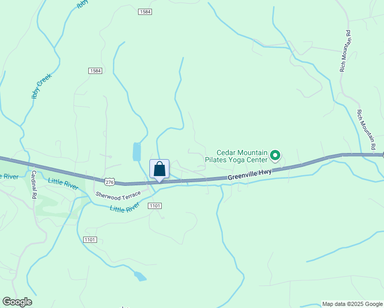 map of restaurants, bars, coffee shops, grocery stores, and more near 261 Sugaree Road in Brevard