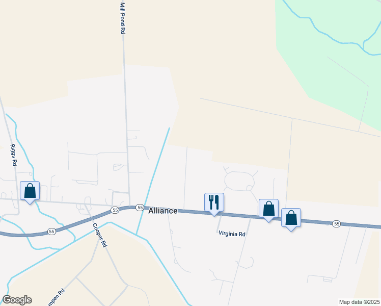 map of restaurants, bars, coffee shops, grocery stores, and more near 204 Connett Lane in Bayboro
