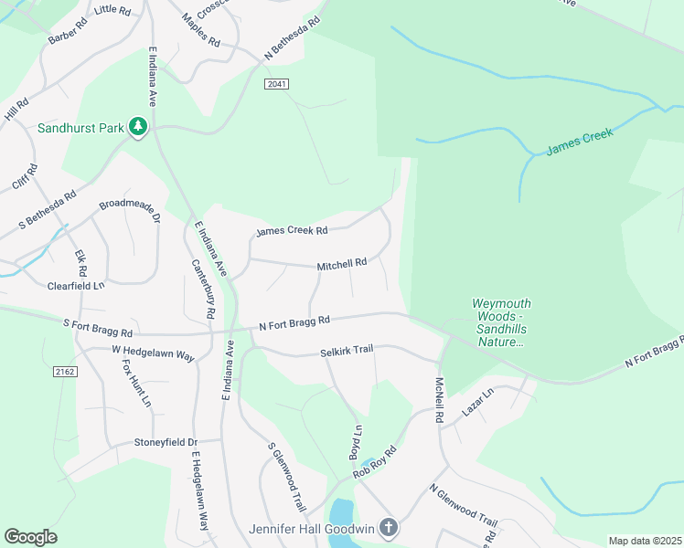 map of restaurants, bars, coffee shops, grocery stores, and more near 210 Mitchell Road in Southern Pines