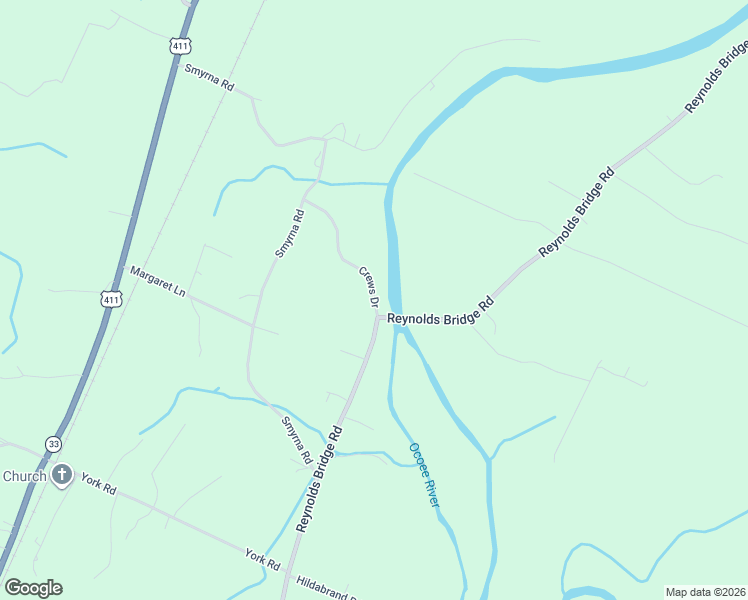 map of restaurants, bars, coffee shops, grocery stores, and more near 113 Crews Drive in Benton