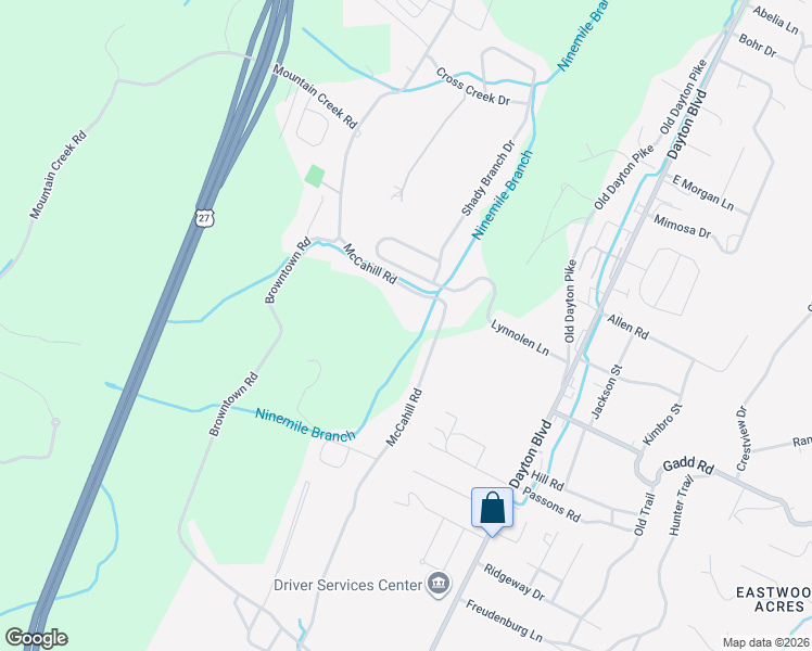 map of restaurants, bars, coffee shops, grocery stores, and more near 5311 McCahill Road in Chattanooga