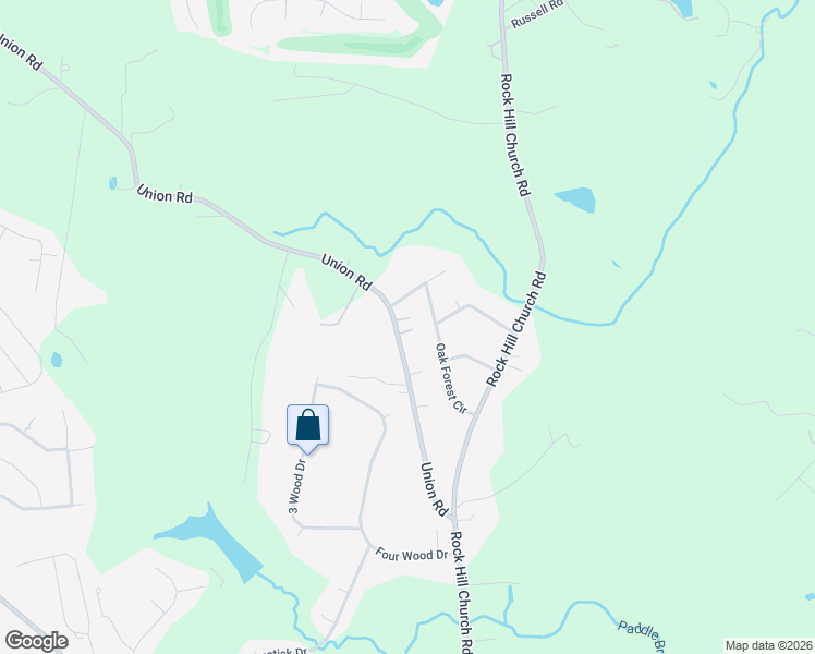 map of restaurants, bars, coffee shops, grocery stores, and more near 404 Union Road in Matthews