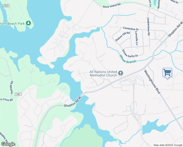 map of restaurants, bars, coffee shops, grocery stores, and more near 11817 Springpoint Lane in Charlotte