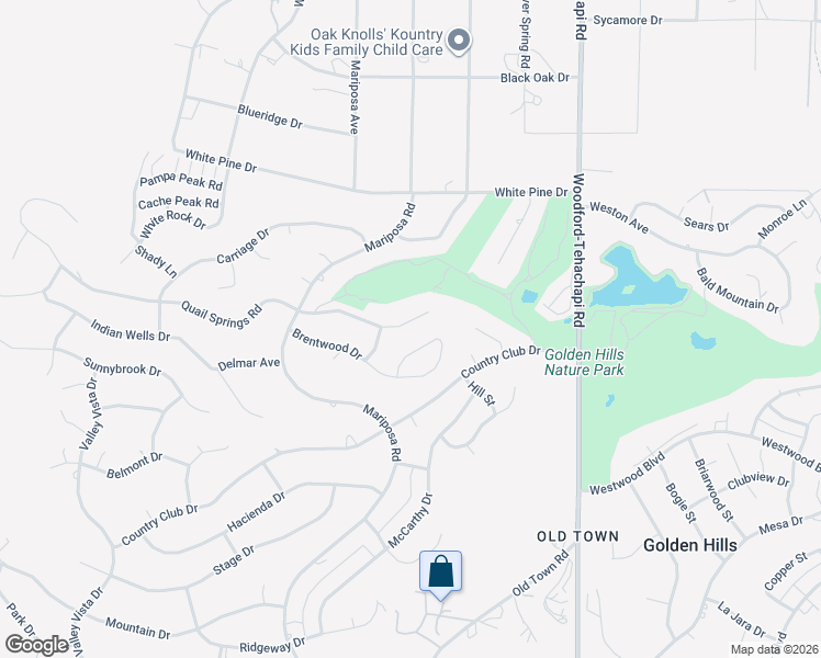map of restaurants, bars, coffee shops, grocery stores, and more near 20816 Quail Springs Road in Tehachapi