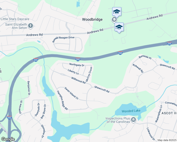 map of restaurants, bars, coffee shops, grocery stores, and more near 3317 McCoy Cross in Fayetteville